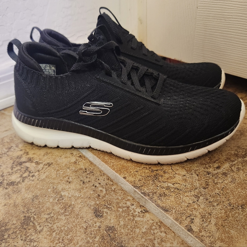 Skechers Black and White Sneakers